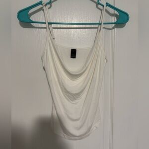 COWNECK WHITE TANK TOP